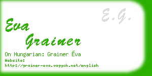 eva grainer business card