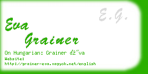eva grainer business card